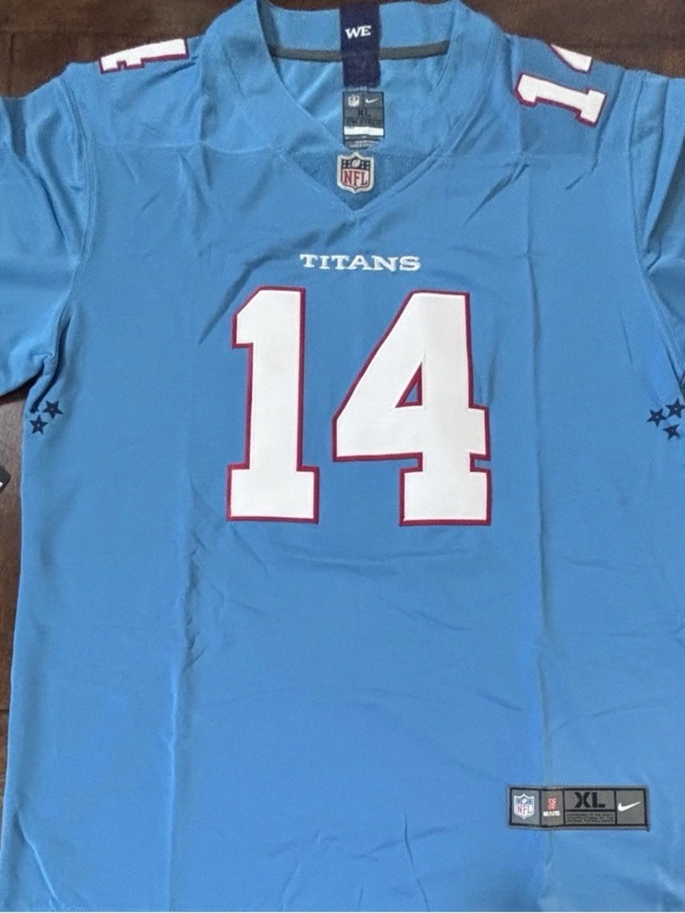 Tennessee Titans Carnell Tate Blue Jersey Adult XL